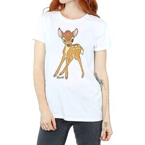 Bambi Womens/Ladies Cotton Boyfriend T-Shirt / White